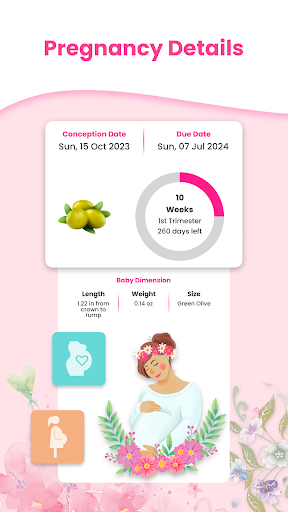Screenshot Pregnancy Calculator, Calendar