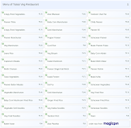 Tulasi Veg Restaurant menu 1