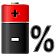 Batterie flottante Pourcentage % icon