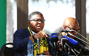 02/07/2017. Minister of Police, Fikile Mbalula briefs the media on organisational renewal document that was presented  to the ANC Policy Conference held at Nasrec 