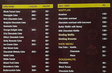 Anu Cake House menu 