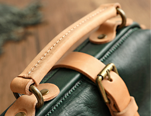 Title 9, Womens Top Layer Leather Contrast Color Handba...