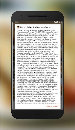 Resep masakan tahu offline