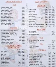 India Zaika's menu 1