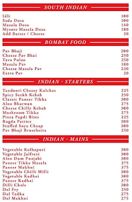 Savoury Veg Restaurant menu 1