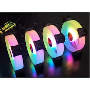 Quạt Fan Led Coolmoon Rgb Chính Hãng ( Fan Coolman) Kèm Bộ Điều Khiển Hub Có Led Rgb