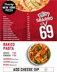 Sbarro menu 1