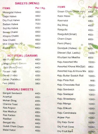 Delhiwala Sweets menu 1