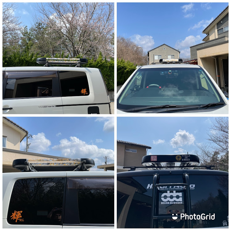 デリカD:5の桜満開はもぅ少し・ルーフラック交換・アイバワークス　ノセルダII・THULE ラップランドに関するカスタム事例の投稿画像7枚目