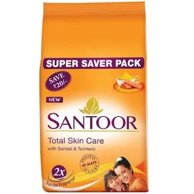 Santoor Sandal & Turmeric Soap - Super Saver Pack - 100*4 gm