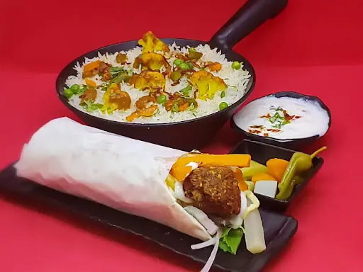 Falafel Shawarma Paneer Biryani Combo