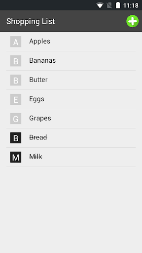 Simple Offline Shopping List