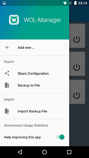 Screenshot WOL-Manager