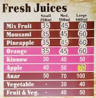 Vinod Juice & Shake menu 4