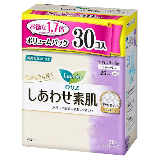 Băng vệ sinh KAO Laurier ban ngày có cánh 25cm 30 miếng