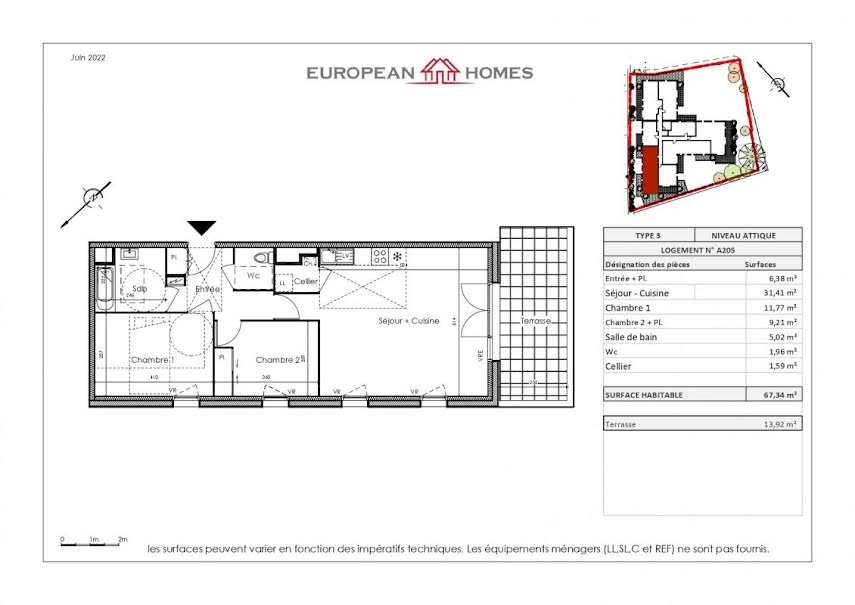 Vente appartement 2 pièces 67 m² à Geneston (44140), 274 900 €