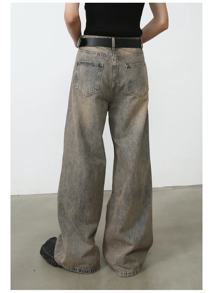 Heren Denim American Retro Broek Losvallende Pasvorm Comfortabel en Stijlvol voor een Casual en Moderne Look Perfect voor Dagelijks Gebruik
