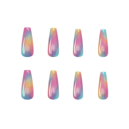 Title 5, Womens Fashion Ballet Rainbow Fake Nail Art Fa...