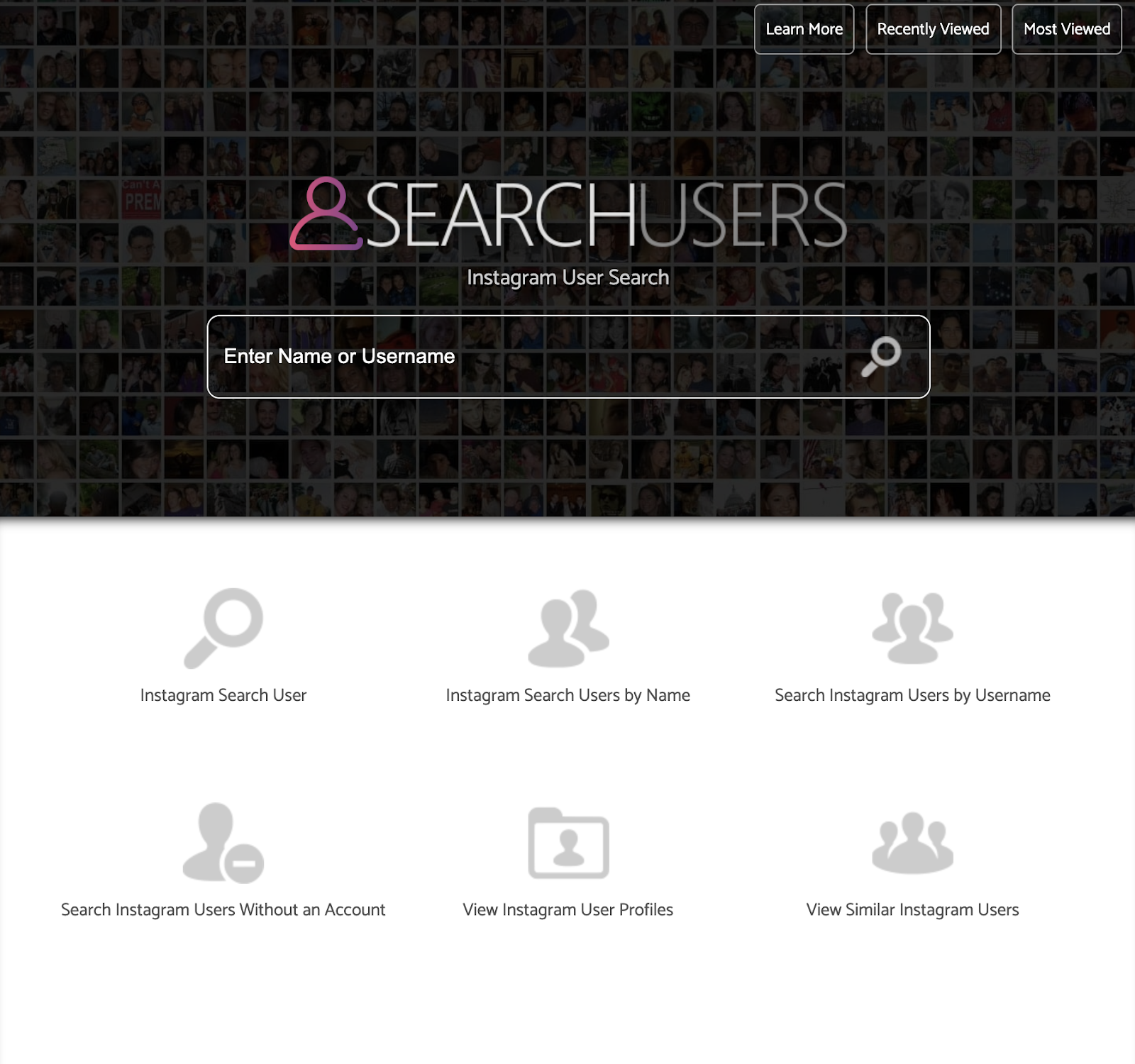 searchusers instagram tool