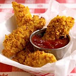 Crispy Chicken Fingers Recipe was pinched from <a href="http://www.fitnessmagazine.com/recipes/quick-recipes/lunch/lighten-up-healthy-chicken-fingers-recipe/" target="_blank">www.fitnessmagazine.com.</a>