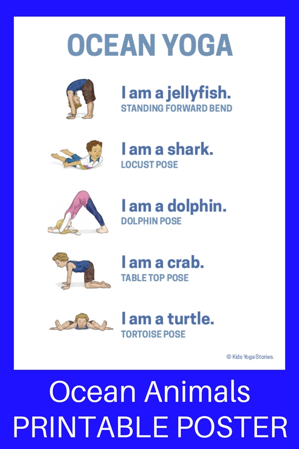 ocean yoga and books by giles andreae printable poster kids yoga