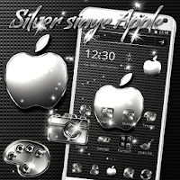 Crystal Black Apple Metallic Launcher Theme 