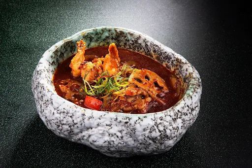 Stewed Prawns With Lotus Stem