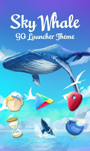 Sky Whale GO Launcher Theme