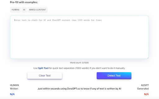 ChatGPT and AI Detector by ZeroGPT.cc