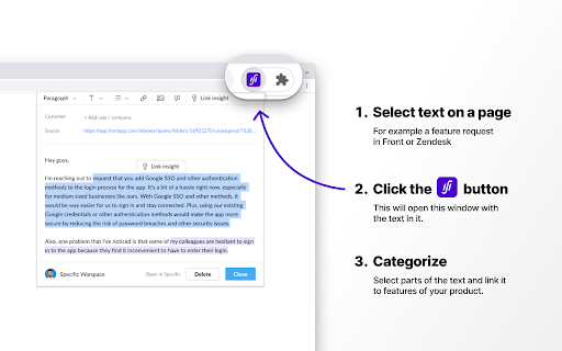 Specific – Capture user feedback