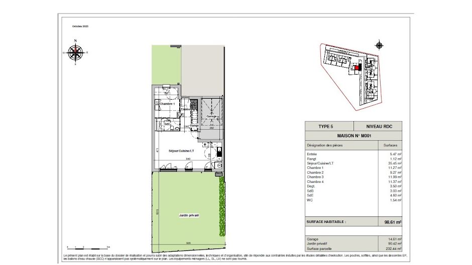 Vente maison 5 pièces 98 m² à La Roche-sur-Yon (85000), 264 900 €