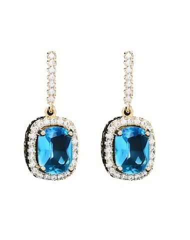 Boucles d'oreilles carrées pour fem - 0