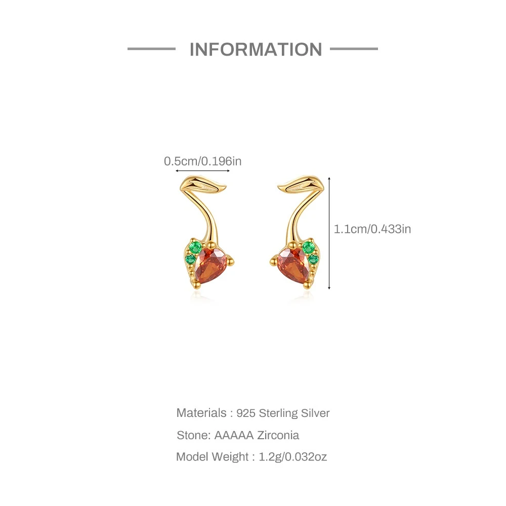 Title 13, Boucles doreilles fruitées Love Elements, coul...
