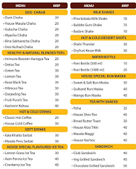 Chaha House menu 1