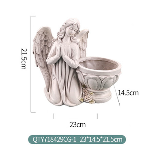 Title 4, Hars Bidden Angel Planter, Garden Angel Succule...