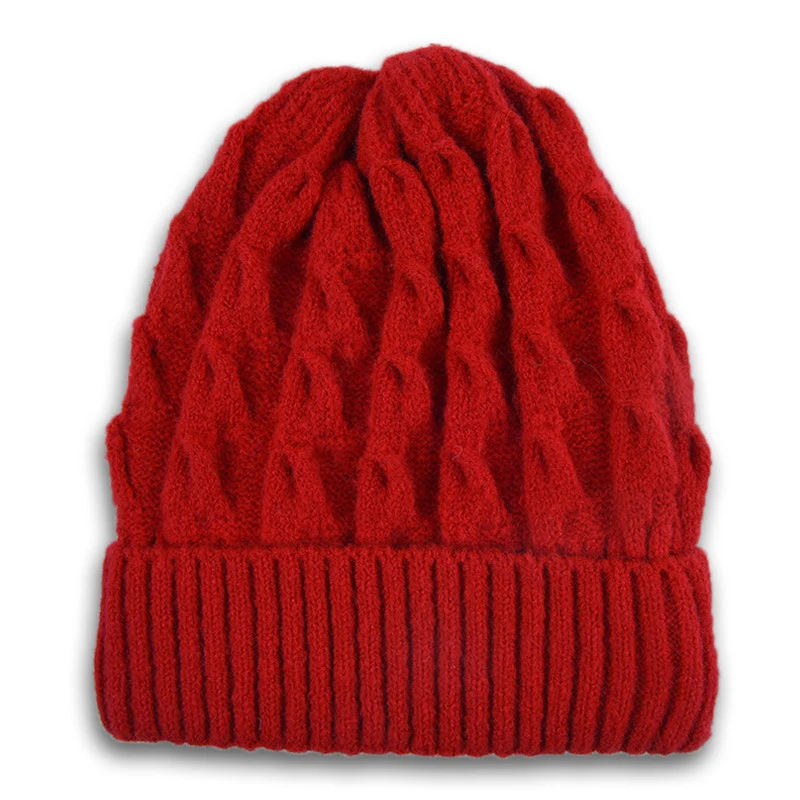 Autumn And WinterSolid Color Beanie Set