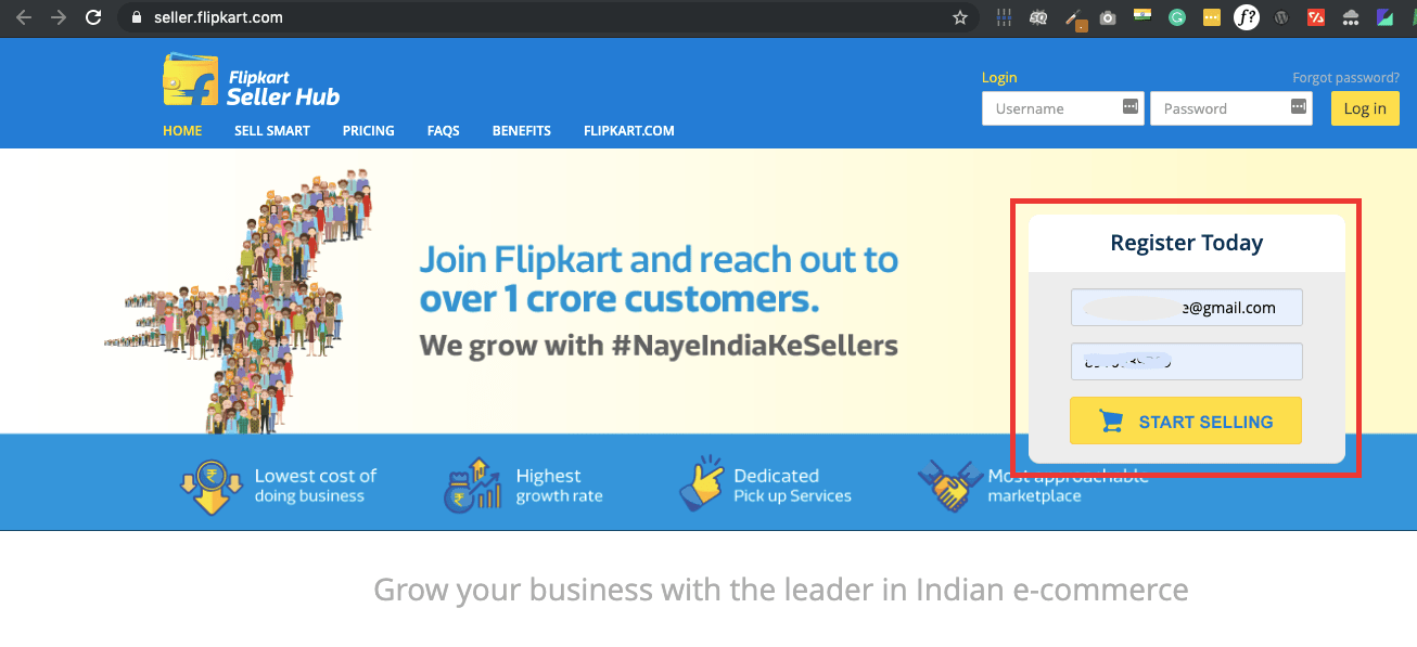 flipkart seller hub registration