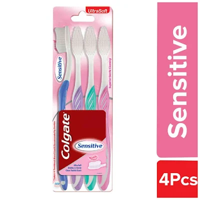 Colgate Gentle Sensitive Teeth Ultra Soft Toothbrush - 4 pcs