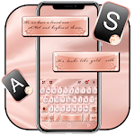 Cover Image of Herunterladen Rose Gold Silk Keyboard Theme 1.0 APK