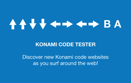 Konami Code Test Discover chrome extension