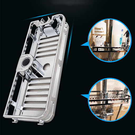 Title 3, Round Shower Rod Rack Maximizes Space and Organ...