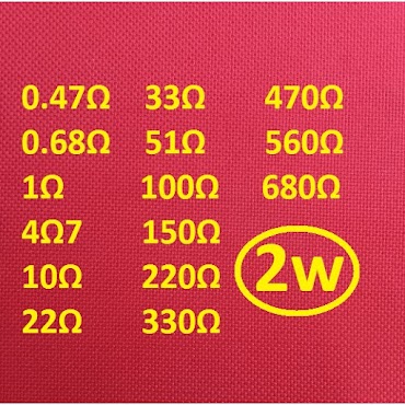 Điện Trở 2W 0.47Ôm 0.68Ôm 1R 4.7Ôm 10Ôm 22Ôm 33Ôm 51R 100R 150Ohm 220Ohm 330R 470Ôm 560Ôm 680R