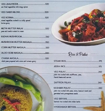 Sky Beach menu 