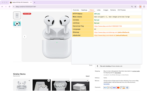 SEO Hood – SEO Checker Extension screenshot 2