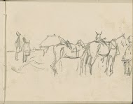 Paarden in een landschap