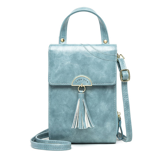Title 2, Korean style ladies tassel oil wax leather cros...