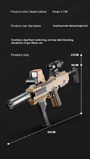 Title 20, M1911 Carrot Childrens Toy Gun, Automatic Shel...