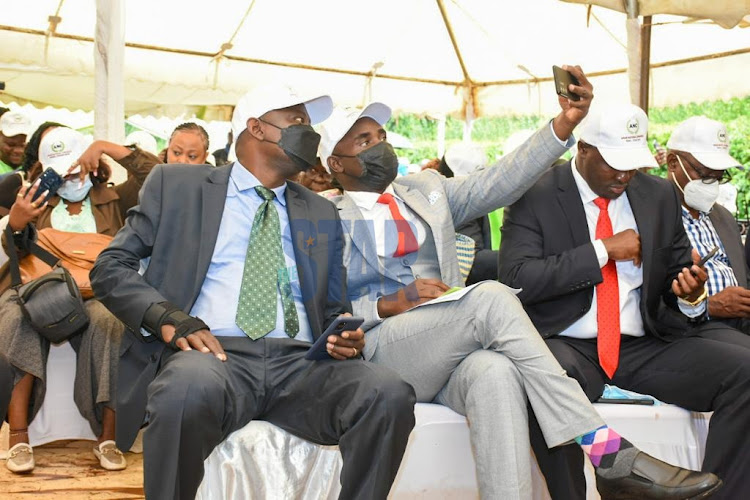 ANC Party members during the launch of the revamped ANC Digital platforms at ANC headquarters on 2, December 2021./ MERCY MUMO