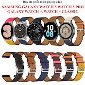 [Galaxy Watch 5, Watch 4] Dây Da Phối Màu Phong Cách Samsung Galaxy Watch 5, Galaxy Watch 4