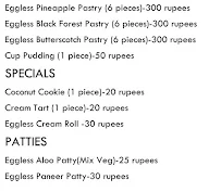 Standard Bakers menu 1